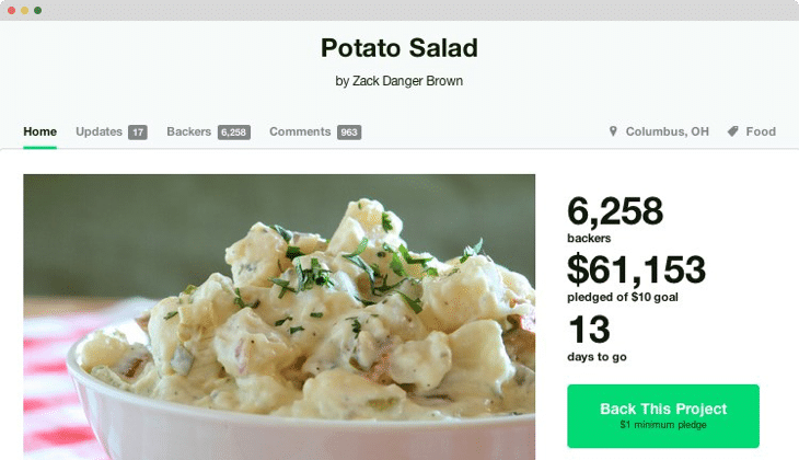 Potato salad campaign example